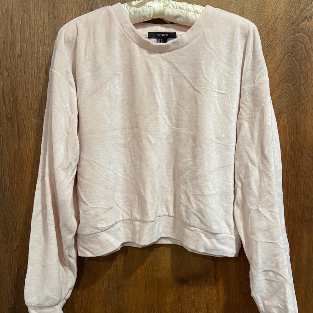 cropped crew neck